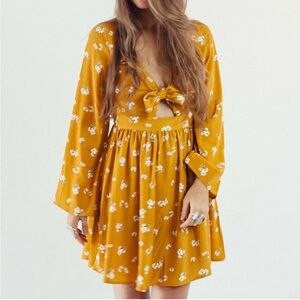 Fay With Love Floral Long Sleeve Dress - Small